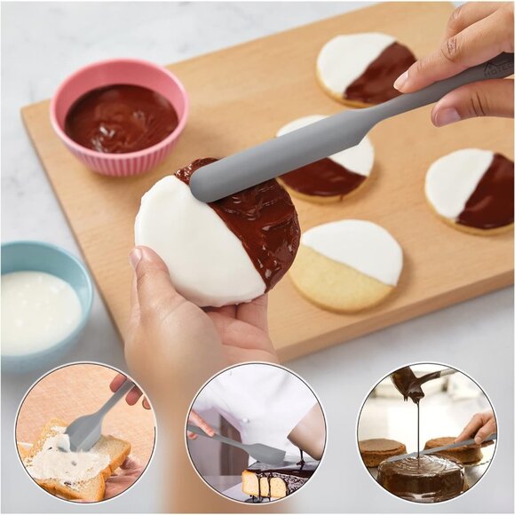 Food Grade Silicone Rubber Spatula Set High Heat Resistant Non Stick - Picture 4 of 11